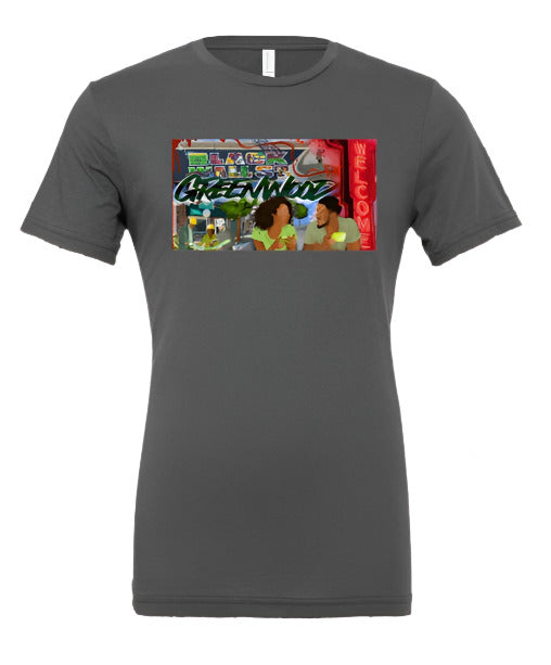 Greenwood Rising Graffiti Tee Asphalt
