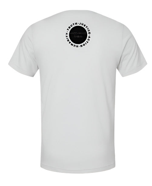 Greenwood Rising Tulsa Flag Tee Heather Silver Back