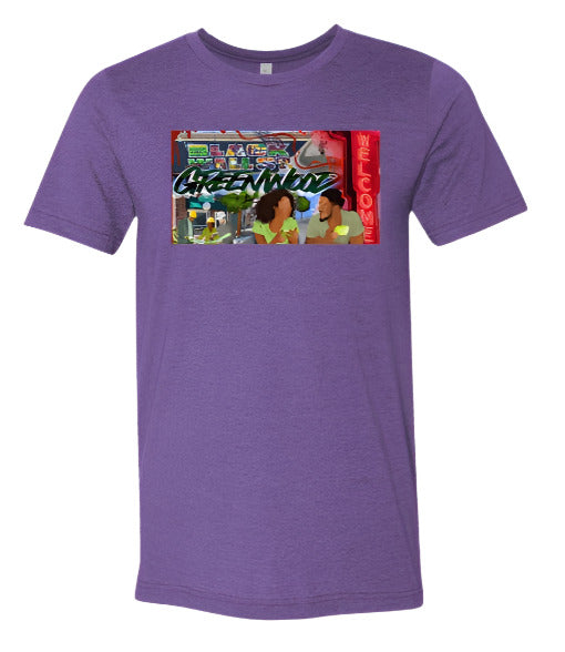Greenwood Rising Graffiti Tee Heather Team Purple