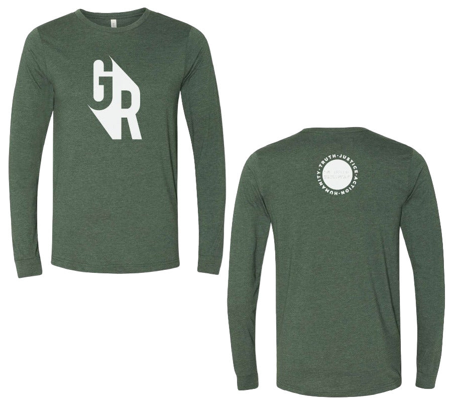 Greenwood Rising Long Sleeve Tee Heather Forest