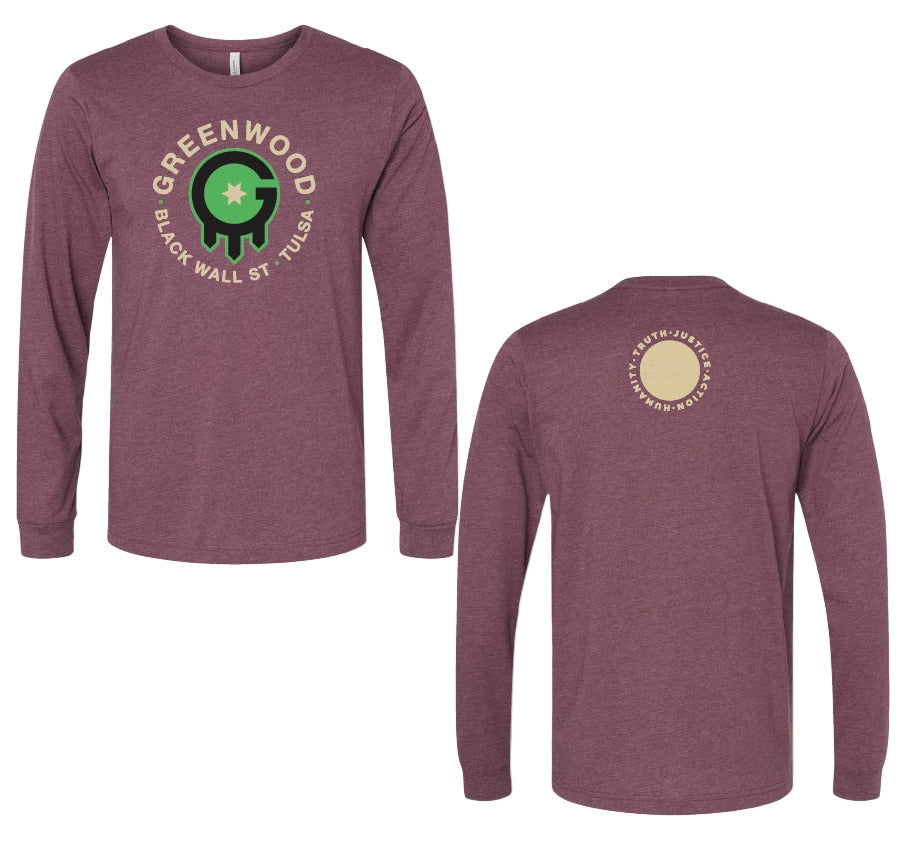 Greenwood Rising Tulsa Flag Long Sleeve Tee