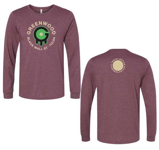 Greenwood Rising Tulsa Flag Long Sleeve Tee