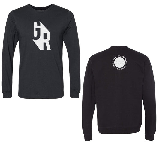Greenwood Rising Black Long Sleeve Tee