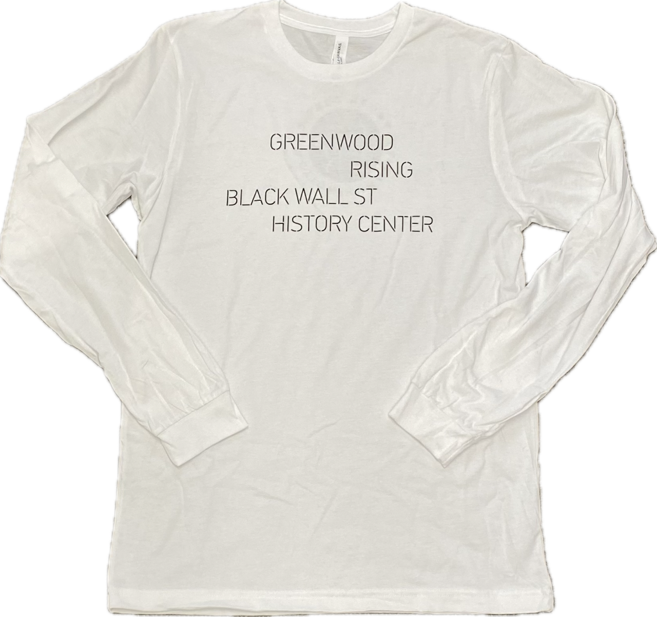 Greenwood Rising Black Wall St Long Sleeve Tee