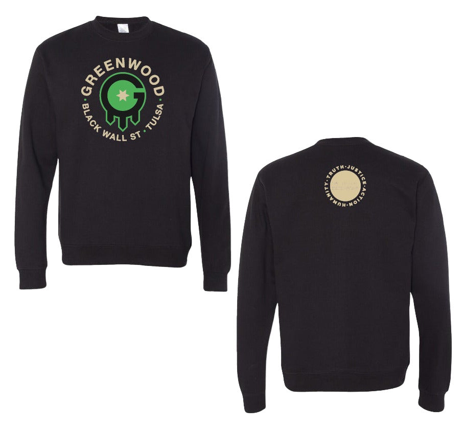 Greenwood Rising Tulsa Flag Sweatshirt Black