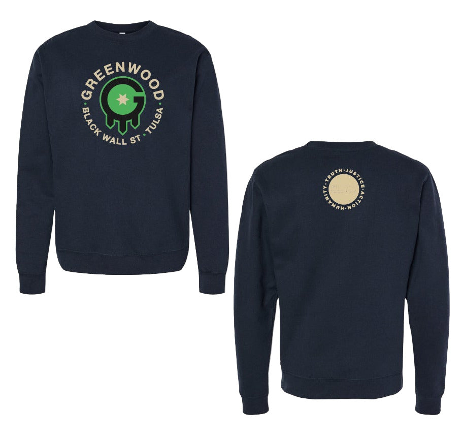 Greenwood Rising Tulsa Flag Sweatshirt Navy