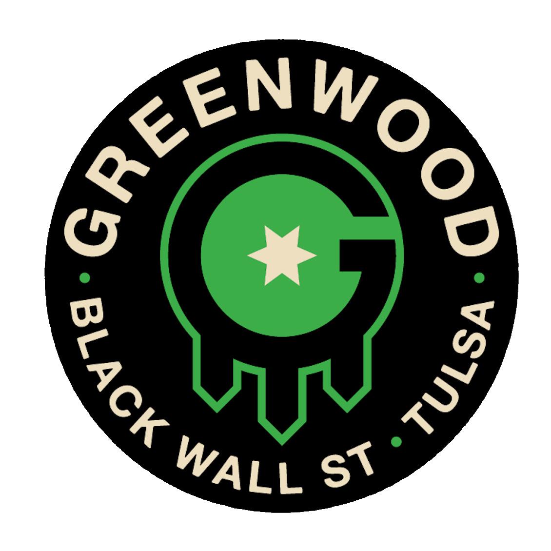 Greenwood Rising Flag Button