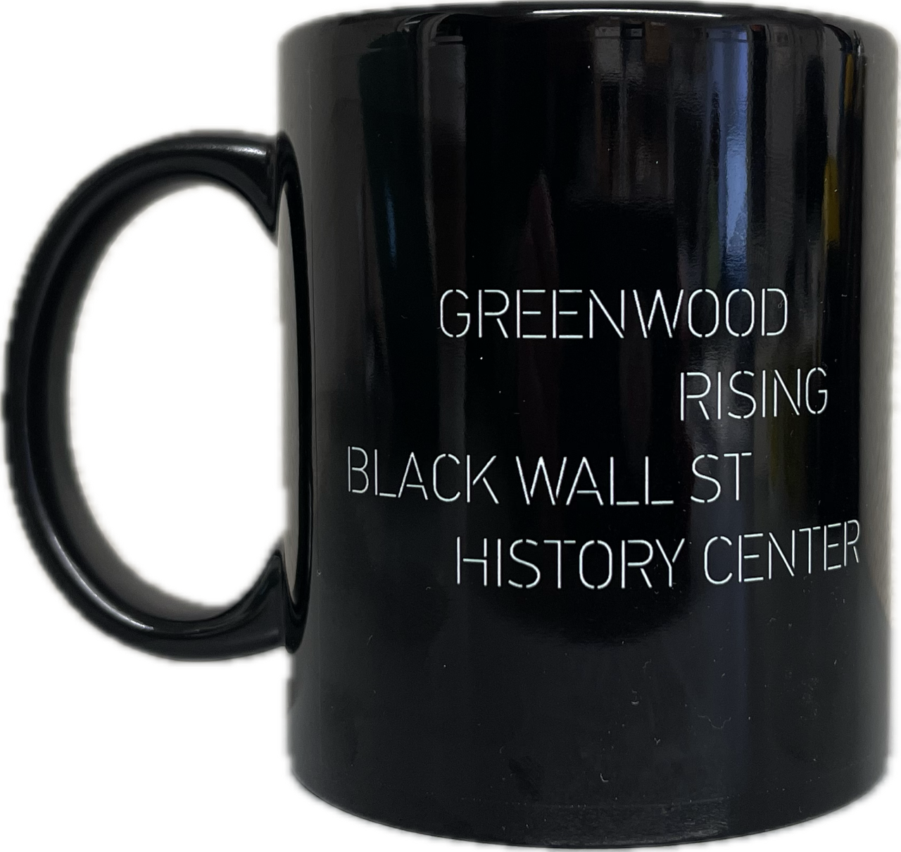 Greenwood Rising Black Wall St Mug